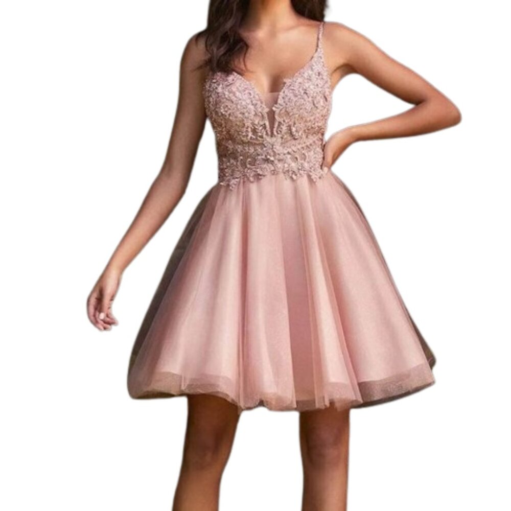 *Cinderella Divine CD0190 Cocktail Dress Blush in Size XL